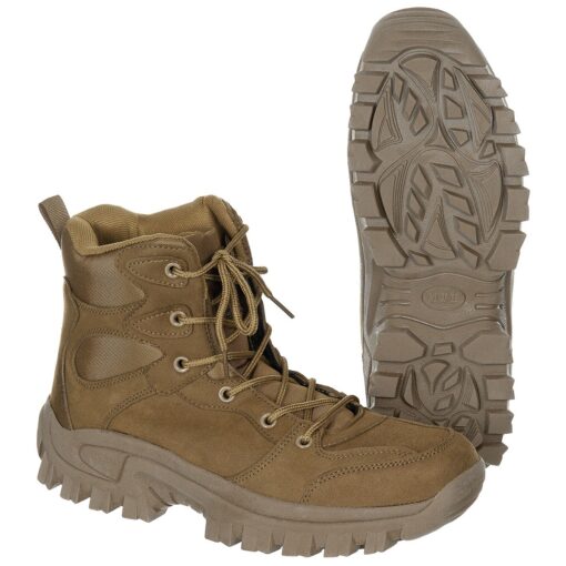 MFH Commando Ankle-High Boots Coyote Brown Unisex Coyote Brown
