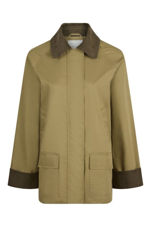Neo Noir - Jakke - Anastacia Cord Jacket - Khaki  Grøn