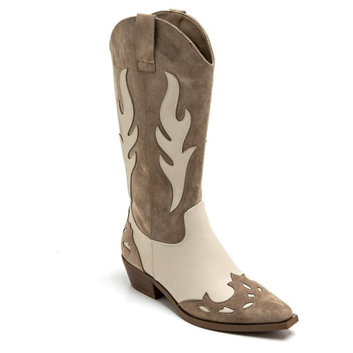 Abby Dame cowboystøvle A - Khaki Female Khaki