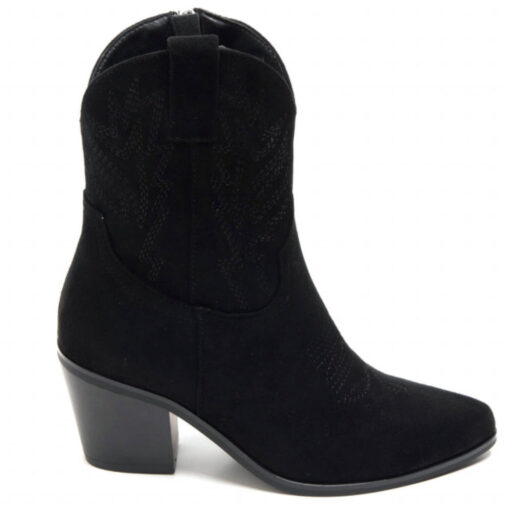 Ally dame cowboystøvler  - Black Female Sort