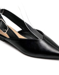 Amance dame slingback ballerinaer  - Black Female Sort