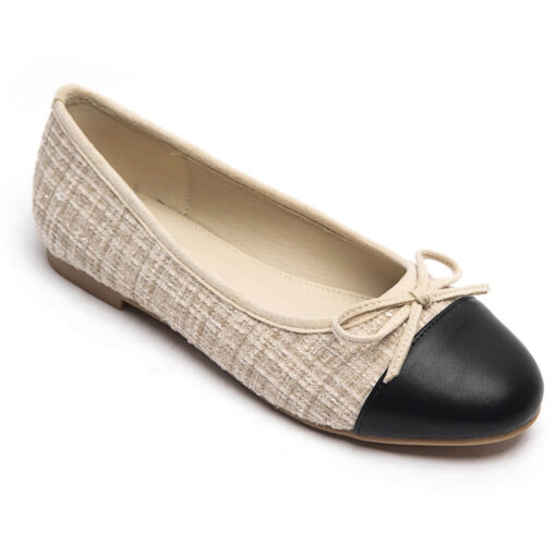 Danielle dame ballerina sko  - Beige Female Beige
