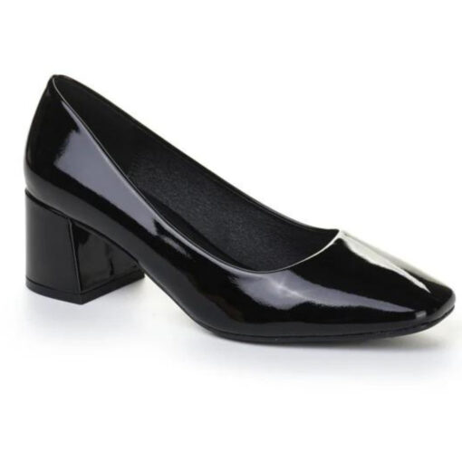 Elle dame sko  - Black Patent Female Sort