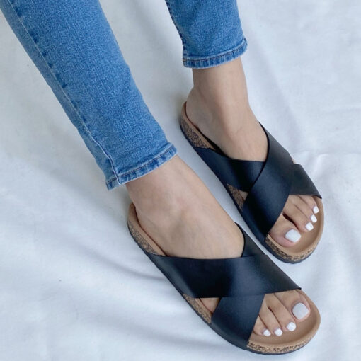 Evie Sandal  - Black Unisex Sort