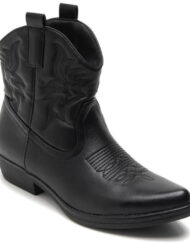 Faya Dame cowboystøvle A - Black Female Sort