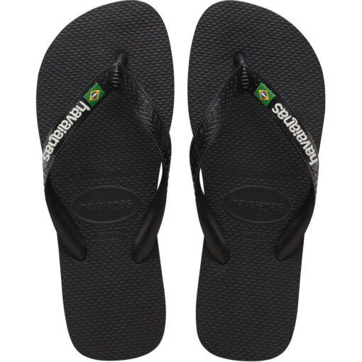 Havaianas Slippers Unisex Brazil Logo  - Black Unisex Sort