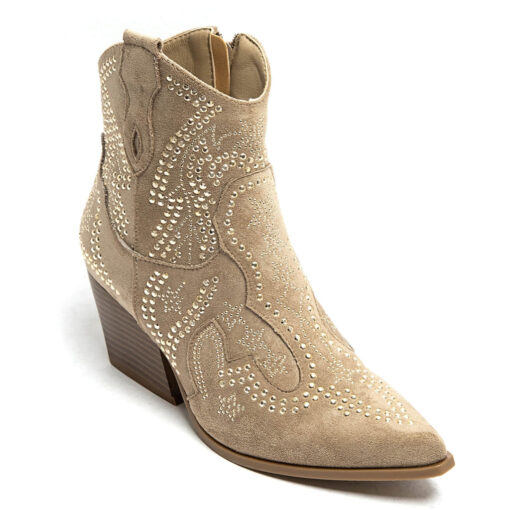 Jacqueline dame cowboystøvler A - Kaki Female