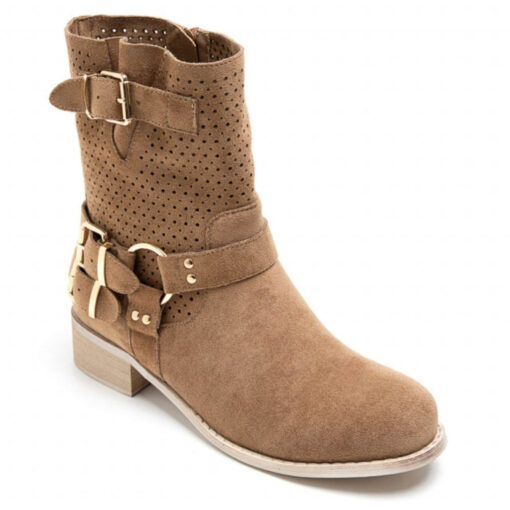 Malou dame bikerstøvler A - Camel Female Camel
