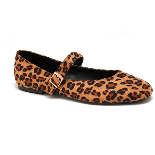 Mandoline dame ballerina sko  - Leopard Female Leopard