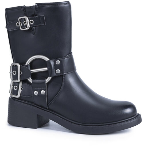 Milja Dame bikerstøvler  - Black Female Sort