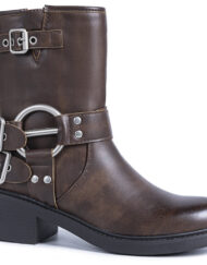 Milja Dame bikerstøvler  - Brown Female Brun