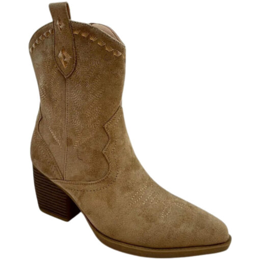 Noelle dame cowboystøvler  - Taupe Female