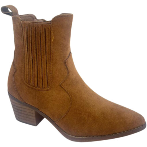 Sabine dame cowboystøvler  - Camel Female Camel