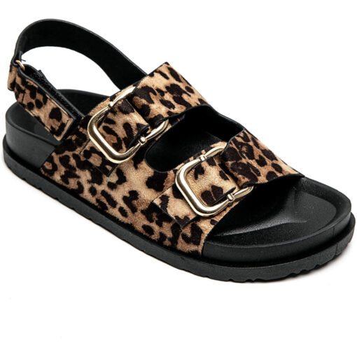 Caprine Dame Sandaler  - Leopard Female Leopard