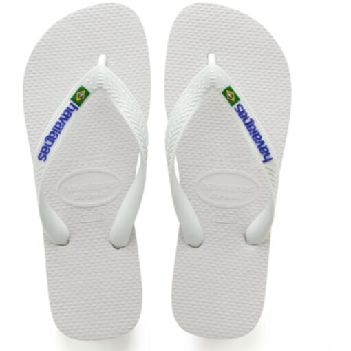 Havaianas Slippers Unisex Brazil Logo  - White Unisex Hvid
