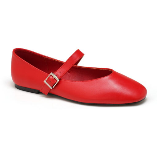 Mandoline dame ballerina sko  - Red Female