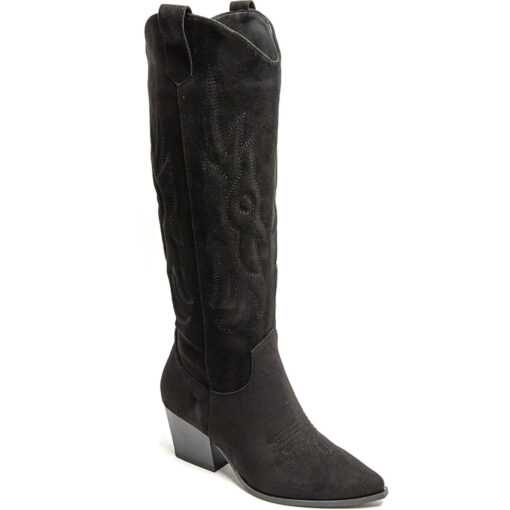 Perrine dame cowboystøvler A- - Black Female Sort