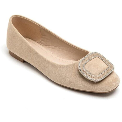 Vigga dame ballerinasko  - Beige Female Beige